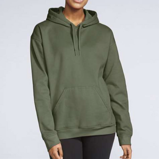 Gildan Softstyle Hoodie (Military Green/White text)