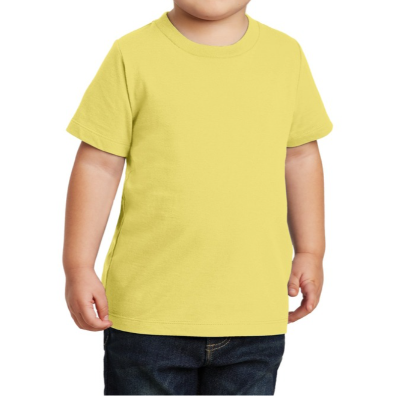 Port & Company Toddler T-Shirt (Yellow/Black text) Main Image