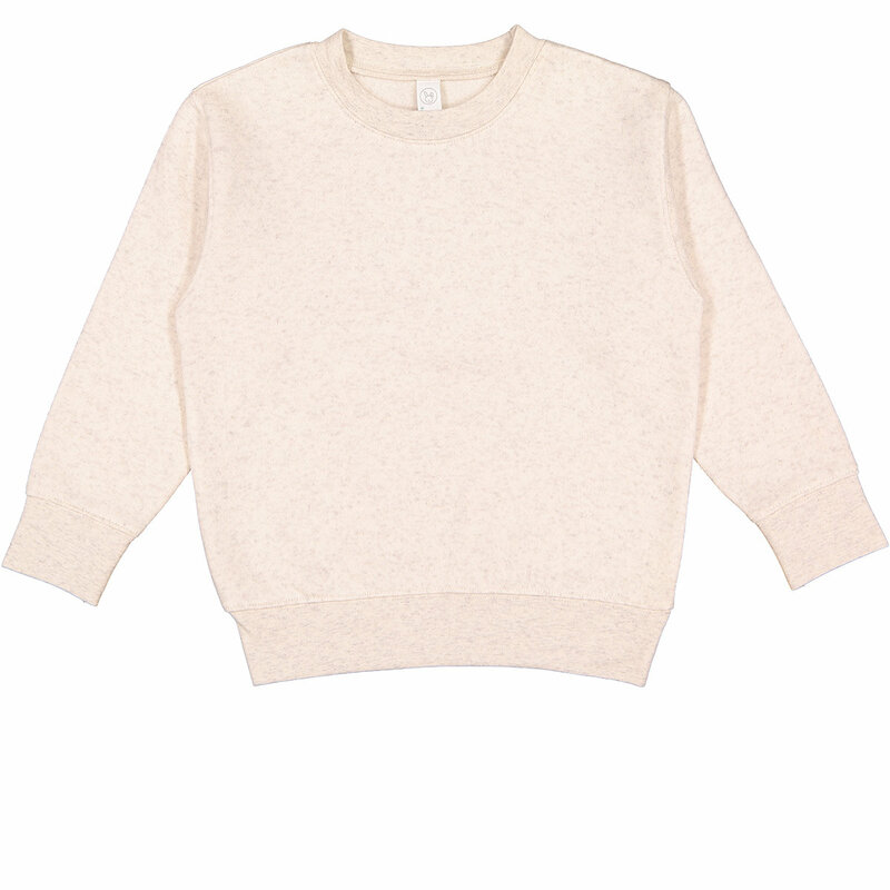 Rabbit Skins Crewneck (Natural Heather/Black text)