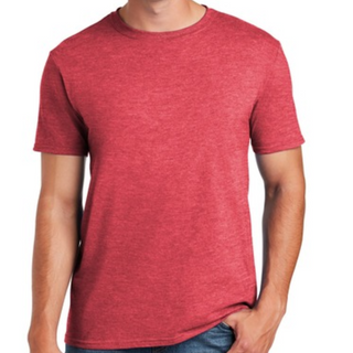 Gildan Softstyle T-Shirt (Heather Red/White text)