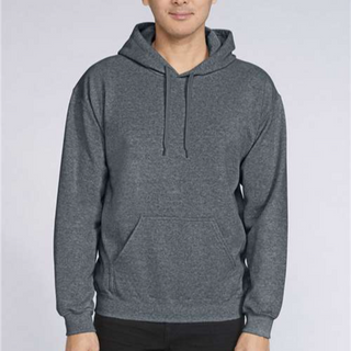 Gildan Softstyle Hoodie (Heather Charcoal/White text)