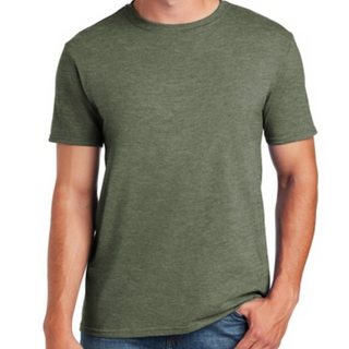 Gildan Softstyle T-Shirt (Heather Green/Black text)