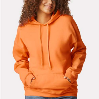 Gildan Softstyle Hoodie (Tangerine/White text)