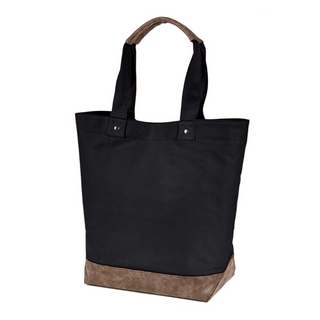 Authentic Pigment Canvas Tote (Black/White Text)