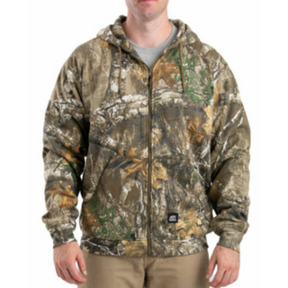 Berne Thermal Lined Full-Zip Hoodie (Realtree Edge Camo/White text)