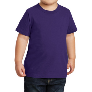 Port & Company Toddler T-Shirt (Purple/White text)