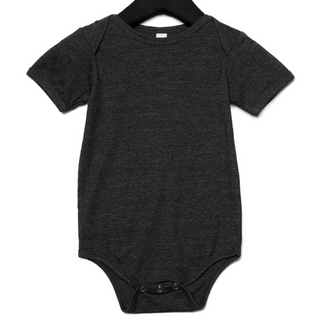 Bella + Canvas Infant Short Sleeved Body Suit (Dark Grey/White text)