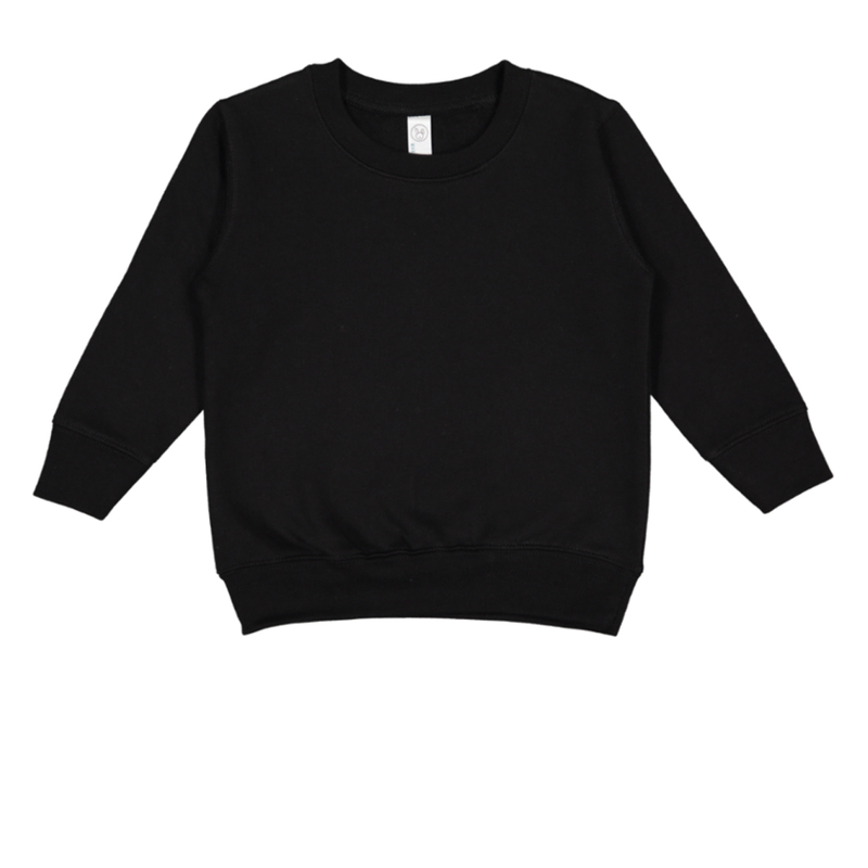 Rabbit Skins Crewneck (Black/White text) Main Image