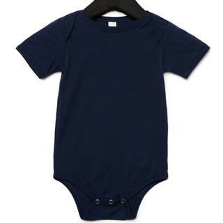 Bella + Canvas Infant Short Sleeved Body Suit (Navy/White text)