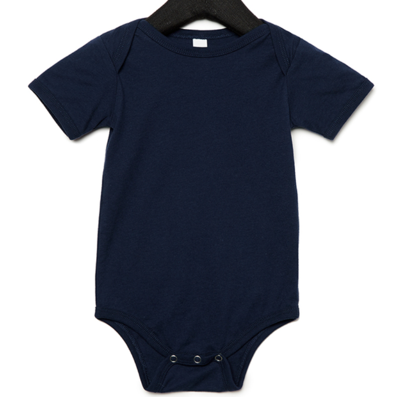 Bella + Canvas Infant Short Sleeved Body Suit (Navy/White text) Main Image