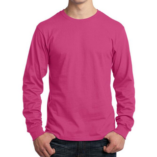 Port & Company Long Sleeve Tee (Sangria/White text)