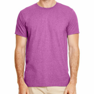 Gildan Softstyle T-Shirt (Heather Orchid/White text)