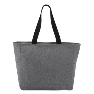 Port Authority Zip Tote (Grey/Black Text)