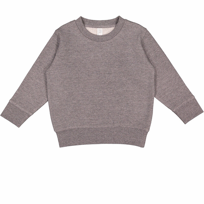 Rabbit Skins Crewneck (Granite Heather/Black text)
