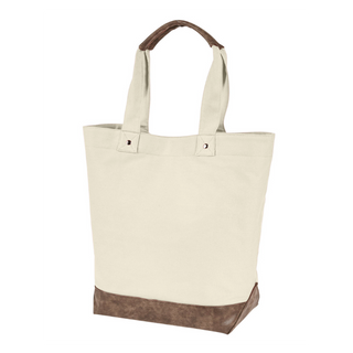 Authentic Pigment Canvas Tote (Natural/Black Text)