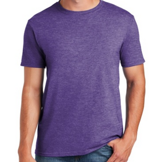 Gildan Softstyle T-Shirt (Heather Purple/White text)