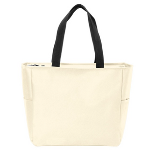 Port Authority Zip Tote (Stone/Black Text)