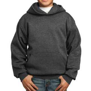 Port & Company Youth Hoodie (Grey/White text)