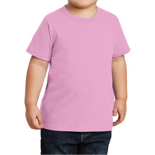 Port & Company Toddler T-Shirt (Candy Pink/White text)