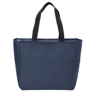 Port Authority Zip Tote (Navy/White Text)