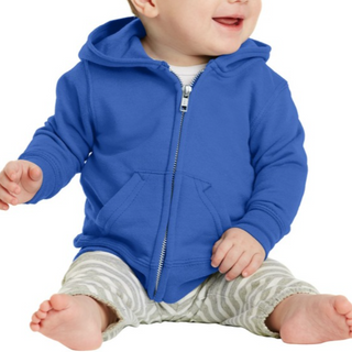 Port & Company Infant Zip Sweatshirt (Royal/White text)