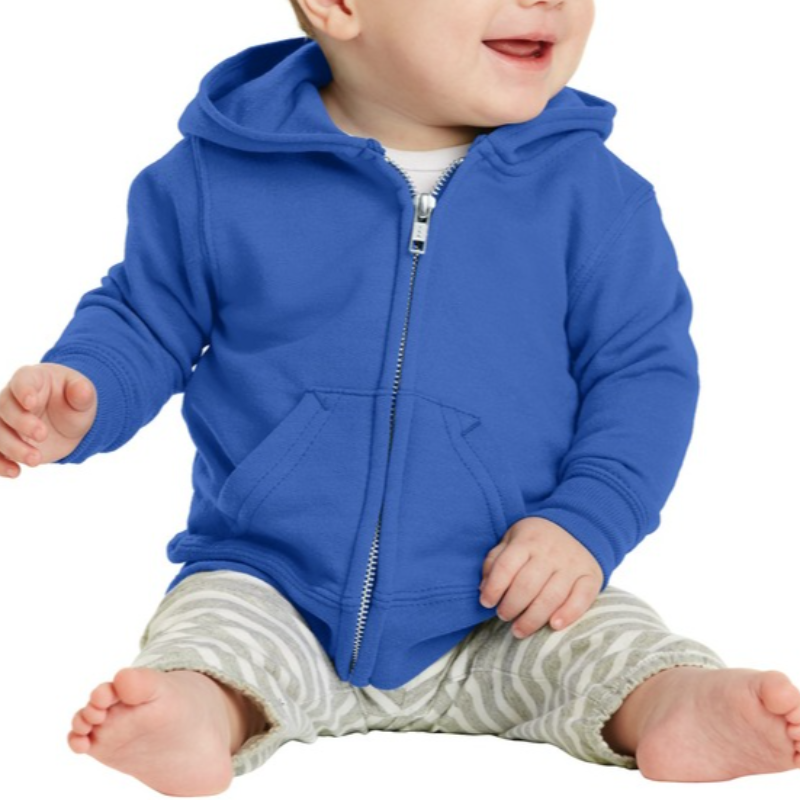 Port & Company Infant Zip Sweatshirt (Royal/White text) Main Image