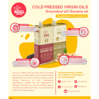 Sesame Oil - 1L (Cold Pressed) - Thumbnail 2