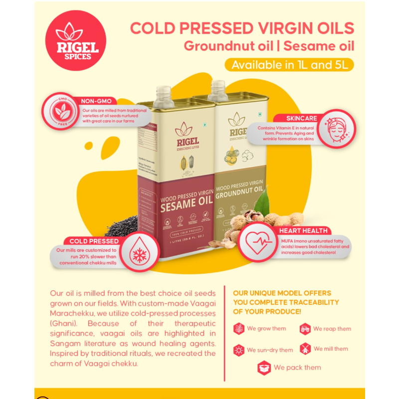 Sesame Oil - 1L (Cold Pressed) - Thumbnail (Preview) 2