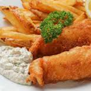 FISH N CHIPS WITH TARTAR SAUCE