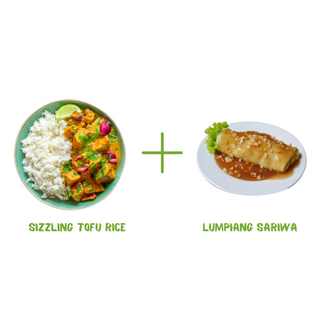 Sizzling Tofu with Rice + Lumpia COMBO - Thumbnail 2