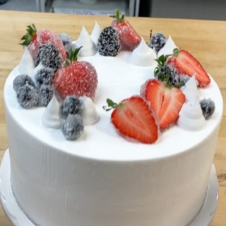 Tres Leches with Strawberries & Blueberries 9 inch 