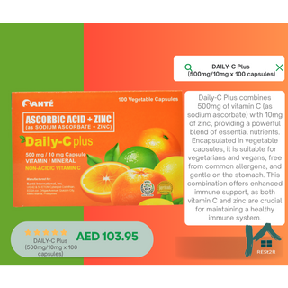 Daily C Plus ( 500mg/10mg x 100 capsules)
