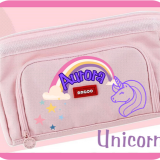  Large Capacity Pencil Pouch - Pink Unicorn Image