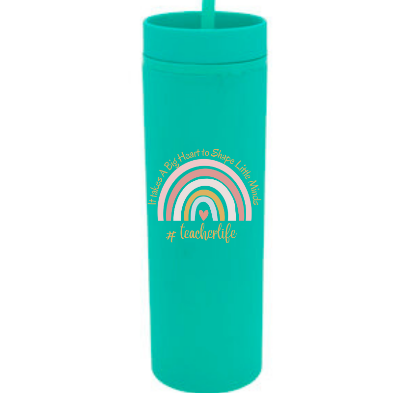 Rainbow Teacher Life Skinny Tumbler  Main Image