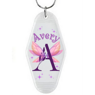 Glow in the Dark Vintage Key Chain - Personalized Fairy Design