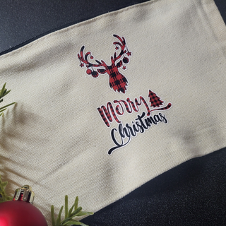 Canvas Holiday Zipper Pouch  Image