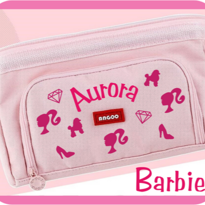 Large Capacity Pencil Pouch - Pink Barbie Large Image