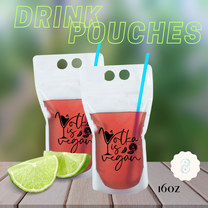 Adult Drink Pouches - Vegan Large Image
