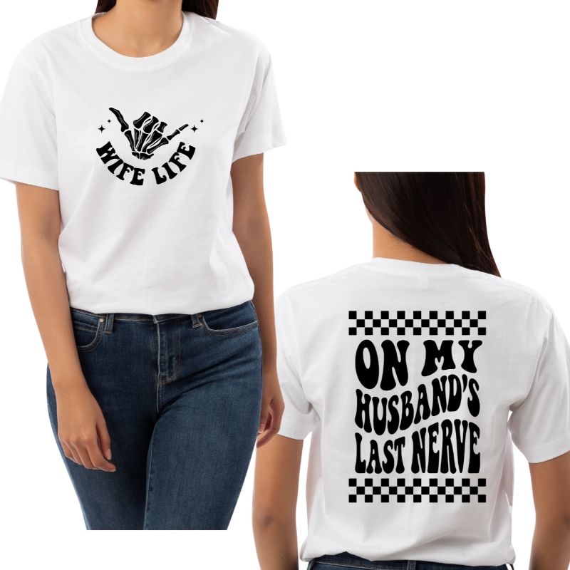 On My Husbands Last Nerve - Checkered 