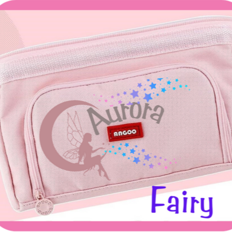  Large Capacity Pencil Pouch - Pink Fairy Large Image