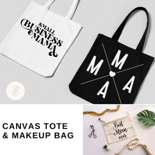 Canvas Tote & Makeup Bag