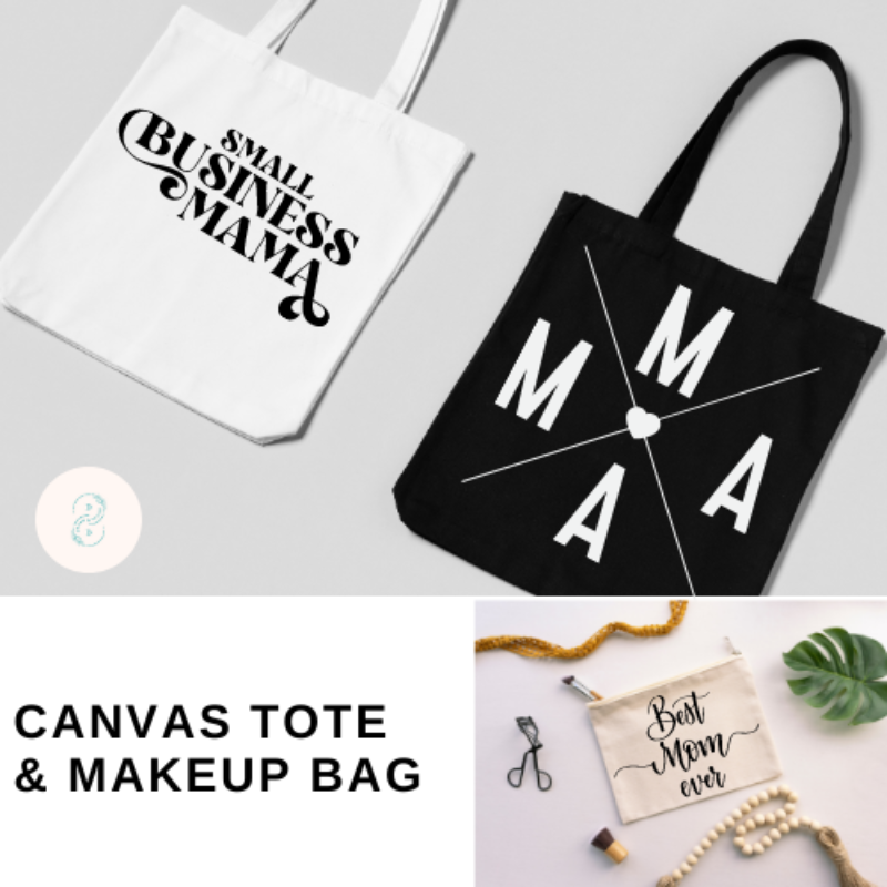 Canvas Tote & Makeup Bag Main Image