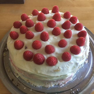 Double Layer Raspberry Lemon Cake