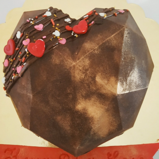 Gold dusted Chocolate heart