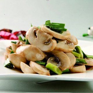 B20) Stir-Fried Baby Bok Choy with Scallion Oil and Mushrooms 葱油青菜小蘑菇