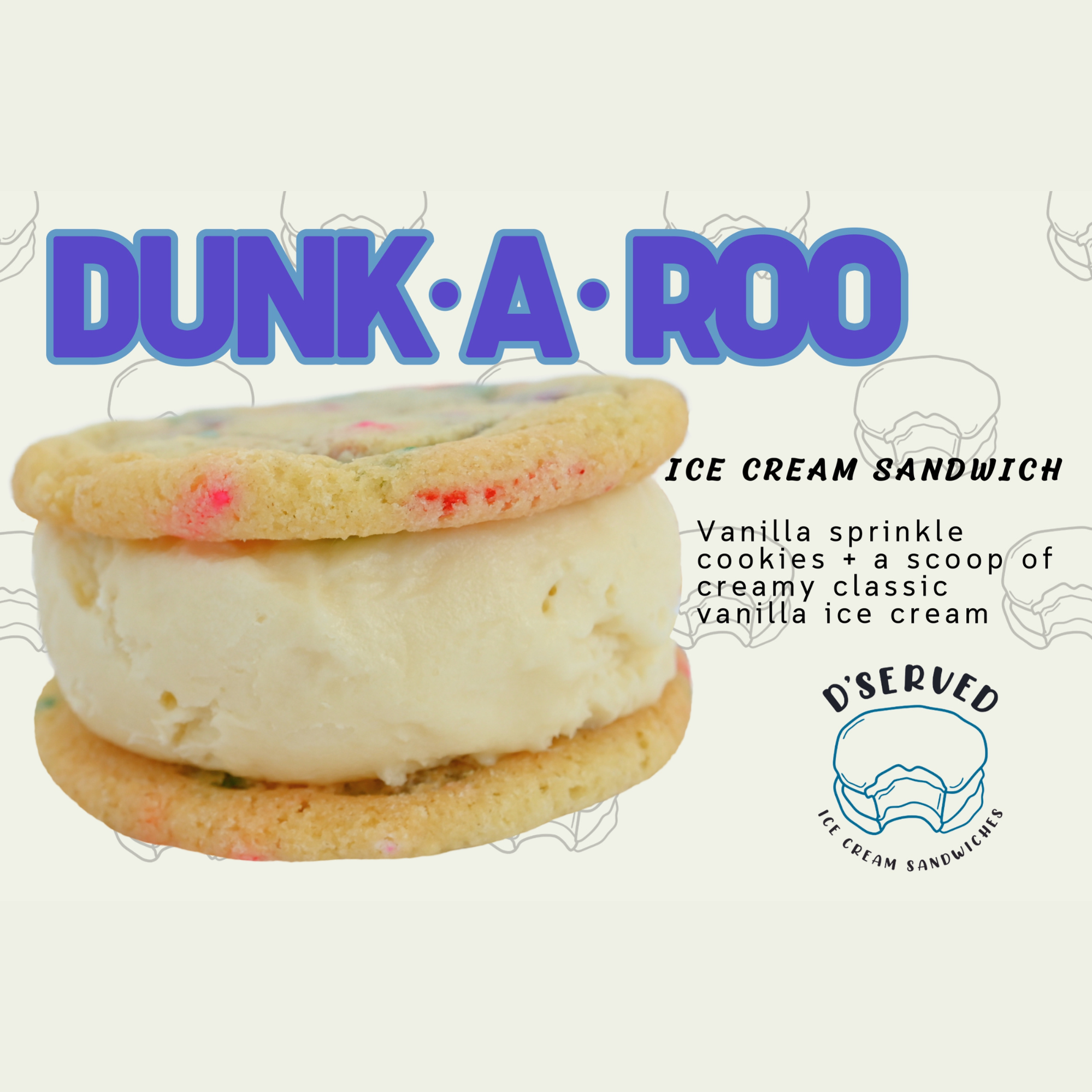 Dunk-A-Roo Ice Cream Sandwich (12 bars/per case)