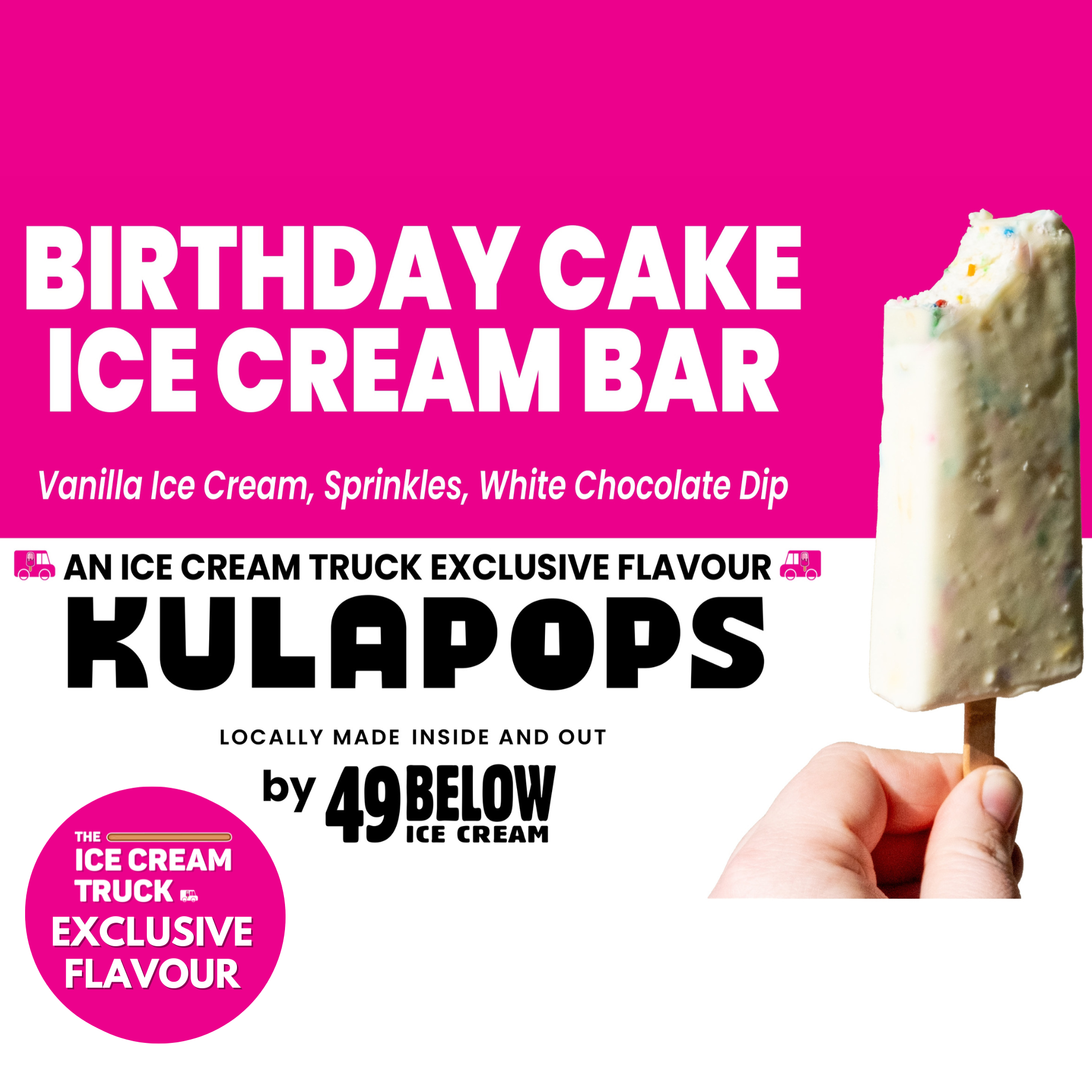 Birthday Cake - The Ice Cream Truck EXCLUSIVE! (12 bars/per case)