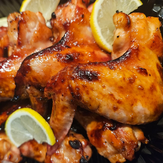 Sticky Honey Lemon Chicken Wings