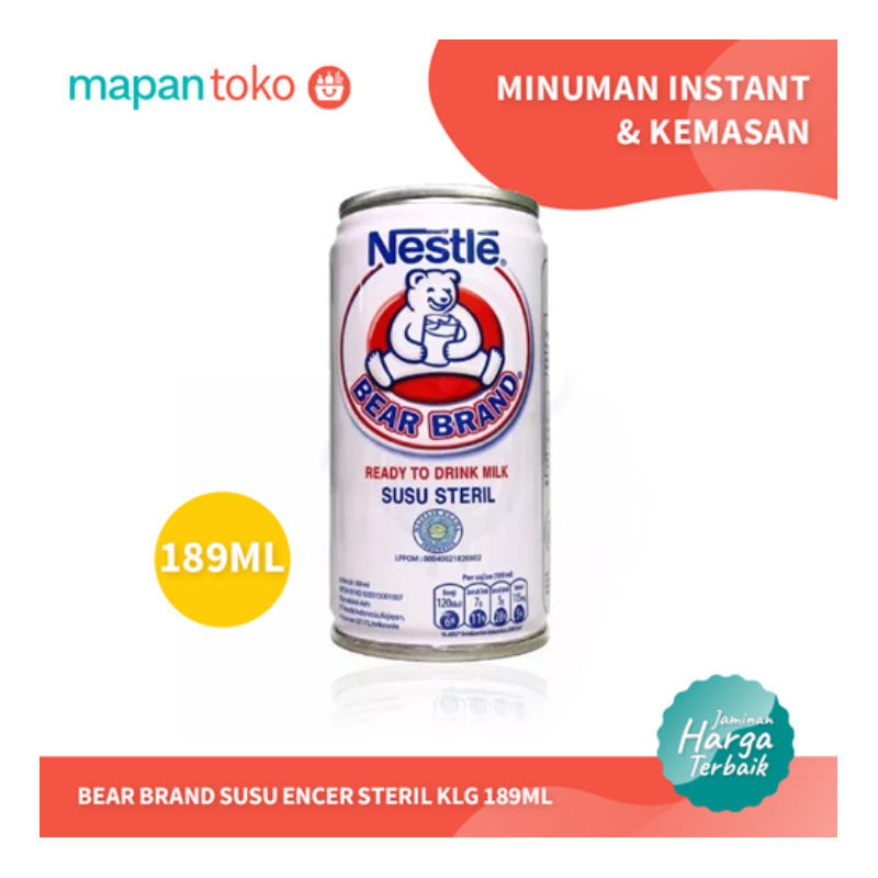 Susu Bear Brand Kaleng 189ml (Pcs)