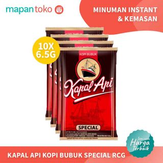 Kapal Api Kopi Bubuk Tanpa Gula 6.5 gr (Renceng)